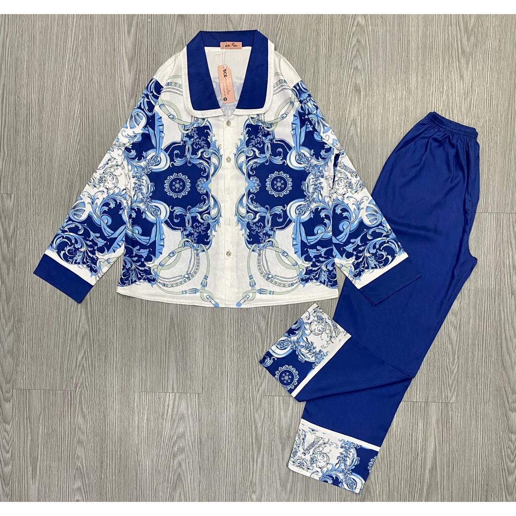 Đồ Bộ Pyjama lụa xước ánh kim cao cấp chuẩn loại 1