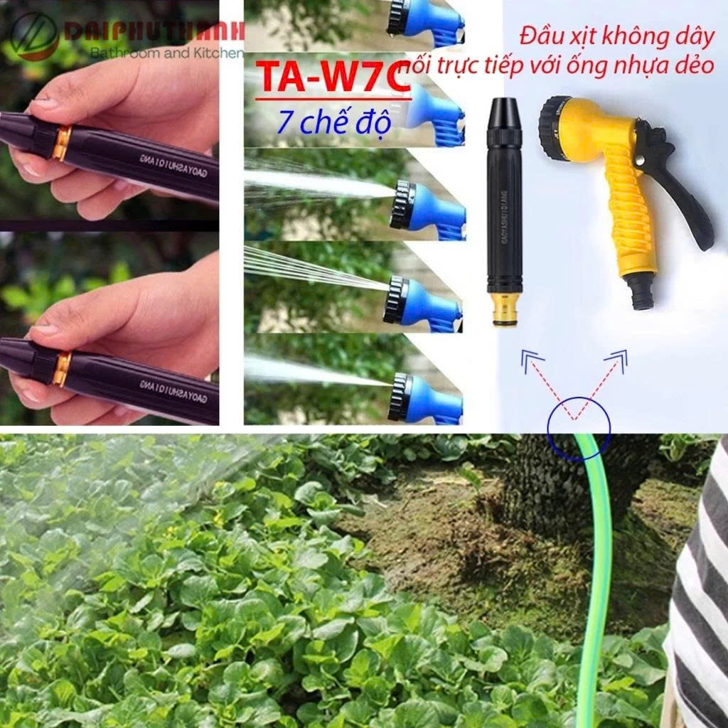 Đầu Vòi Xịt Tăng Áp Đa Năng Nhiều Chế Độ - Xịt rửa xe, tưới cây, vệ sinh nhà cửa