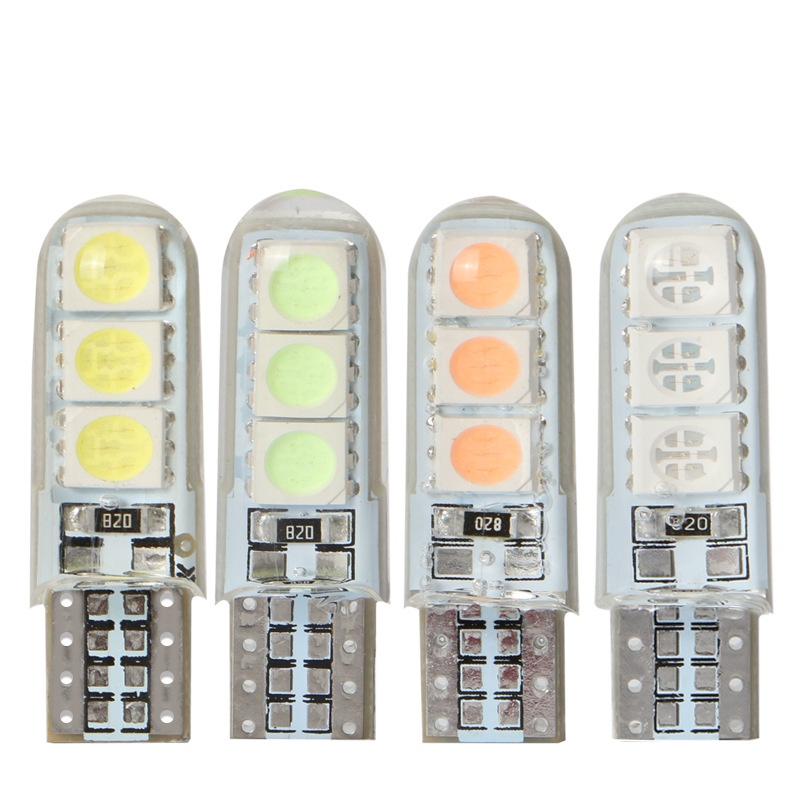 Bóng đèn LED T10 W5W 12V 6SMD ánh sáng trắng siêu sáng cho ô tô