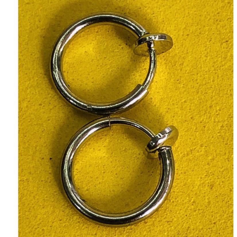 Khuyên tai tròn xỏ nam nữ nhiều màu thiết kế thanh lịch độc đáo ấn tượng