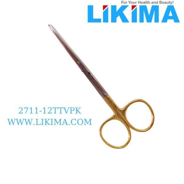 Kéo thẳng tù 12cm, cán vàng PK – 2711-12TTVPK Likima