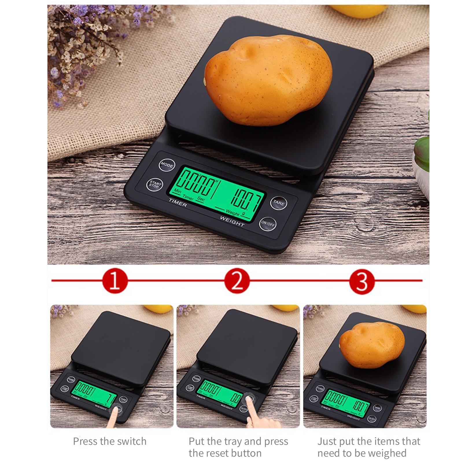 Cân điện tử Màn hình LCD loại 5kg cho nhà bếp, thiết kế nhỏ gọn, hàng chất lượng cao