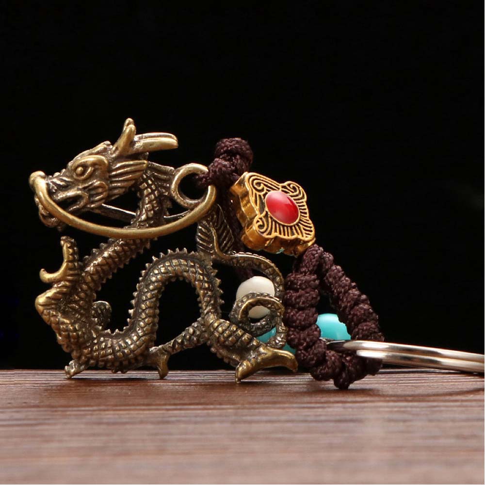 Dây móc khóa phong thủy bằng đồng chiêu tài lộc trang trí phong thủy