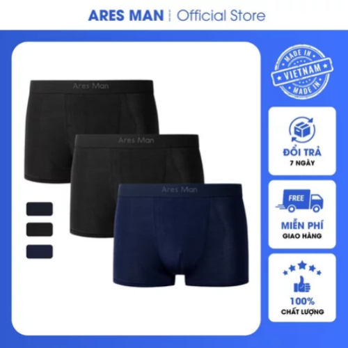 Quần lót nam, quần boxer nam Ares Man chất thun lạnh mềm mịn siêu mát, thấm hút mồ hôi