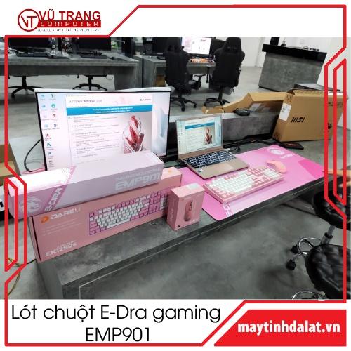 Lót chuột, pad chuột gaming E-Dra EMP901 màu hồng khổ lớn - hàng chính hãng