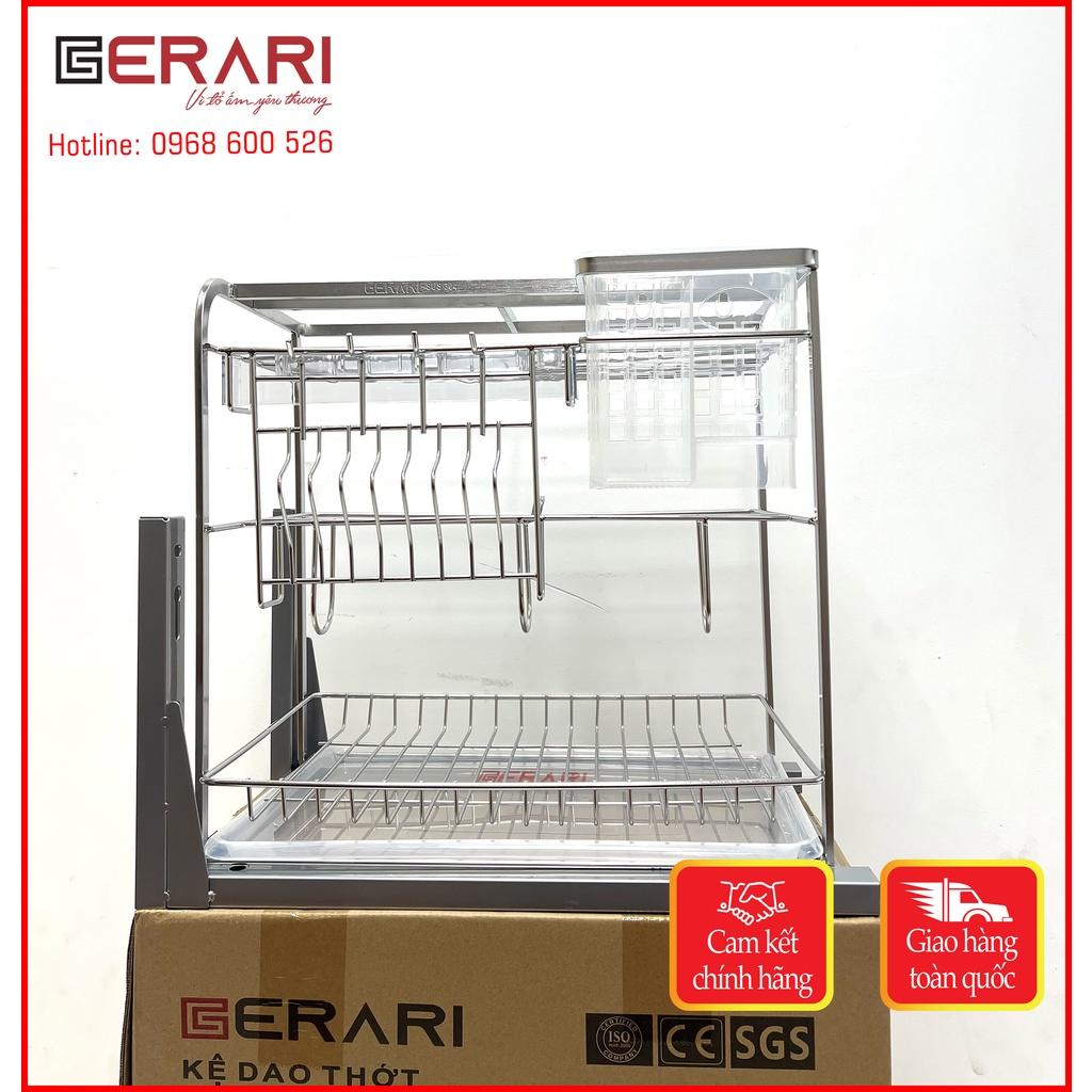 {Chính hãng} Kệ dao thớt chai lọ nan dẹt inox bóng cao cấp Gerari