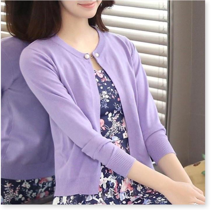 Áo Khoác Len Cardigan cúc ngọc