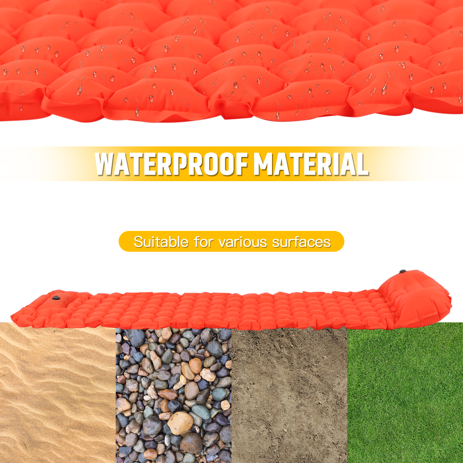 Đệm Ngủ Có Gối Và Chân Nệm Bơm Hơi Cho Du Lịch Đi Bộ Đường Dài