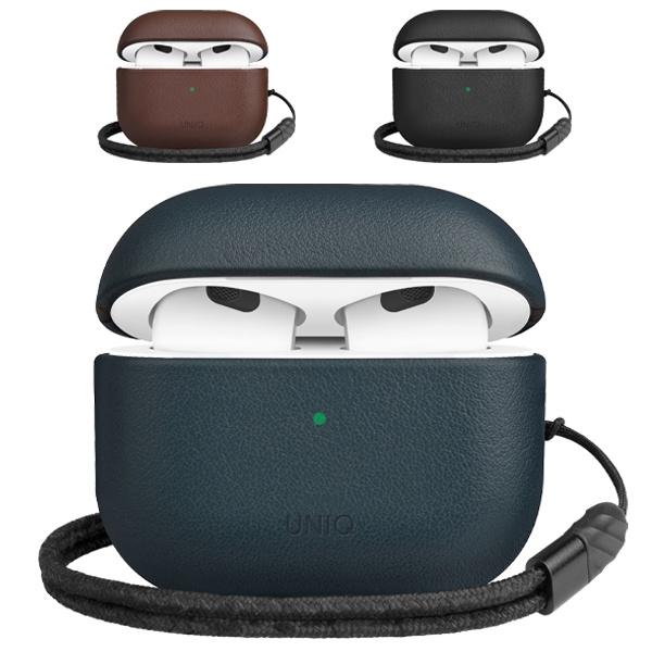 HÀNG CHÍNH HÃNG - Ốp dành cho Airpods UNIQ Terra Geniune Leather dành Cho Airpods 3 Chất Liệu Da Thật Cao Cấp Thiết Kế Thời Thượng