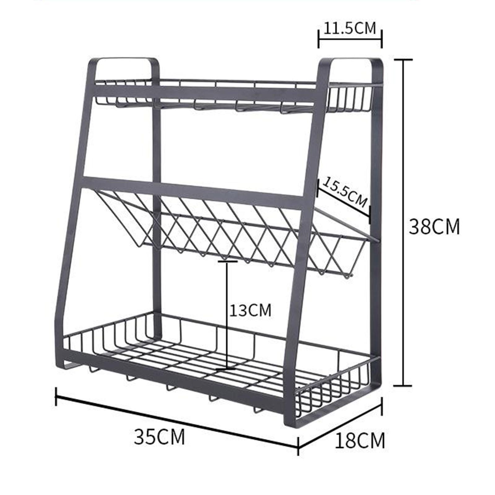 MagiDeal Countertop 3 Tier Spice Rack Organizer Kitchen Storage Holder Shelf