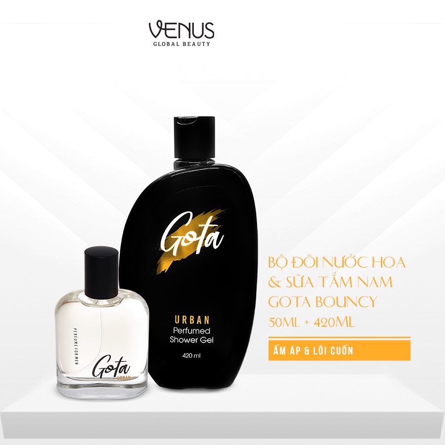 Bộ đôi Nước hoa Và Sữa tắm Nam Gota Urban Chính Hãng: Nước Hoa Nam 50ml+ Sữa
Tắm Nam 420ml