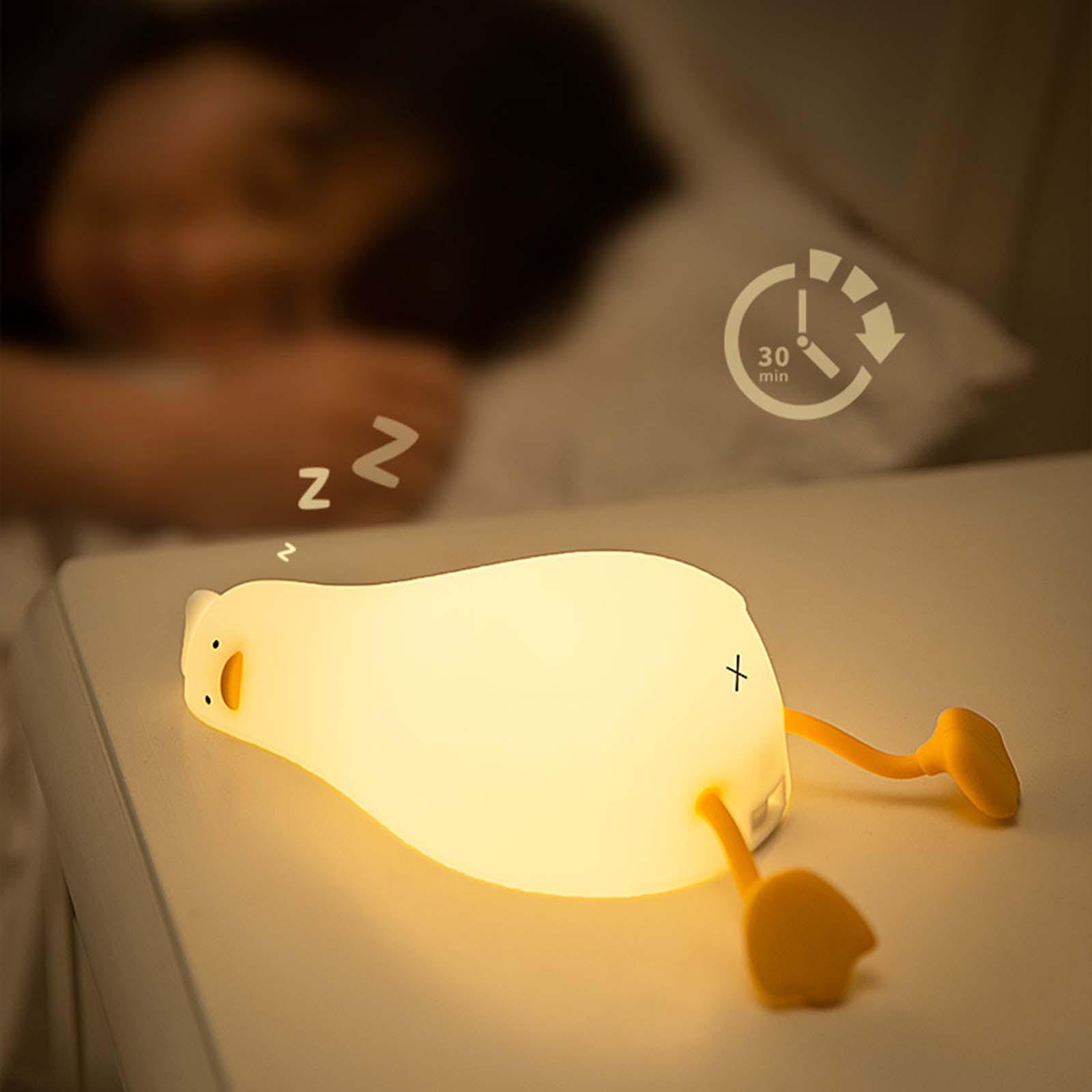 Cute Silicone Night Light Touch Control USB Rechargeable for Children Baby