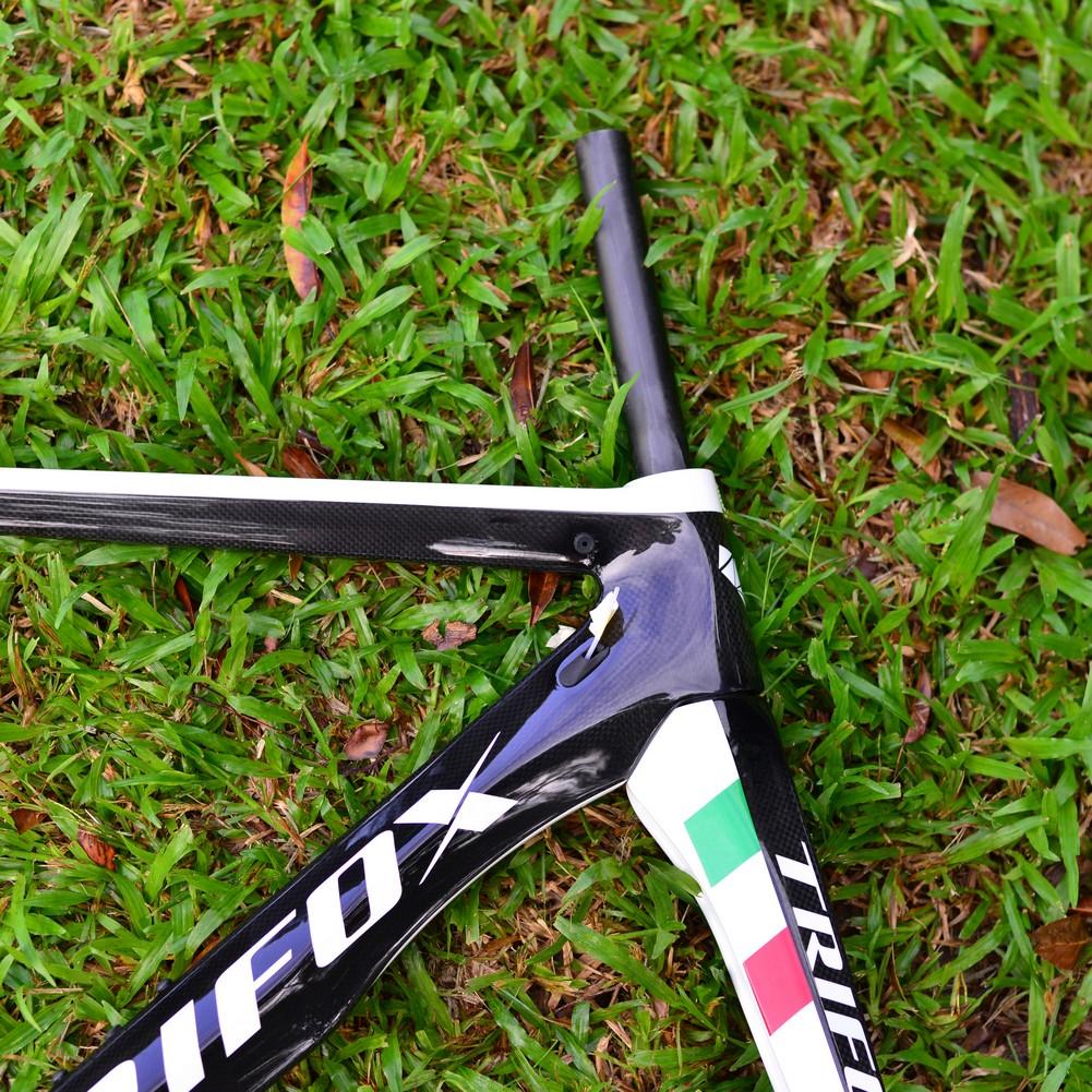 TRIFOX X10TA Carbon Road Bike Xe đạp có thể cài đặt DI2 / Cơ Derailleurs Xe đạp Bycicle Xe đạp Khung Xe đạp thể thao Color: Red Size: XL-58