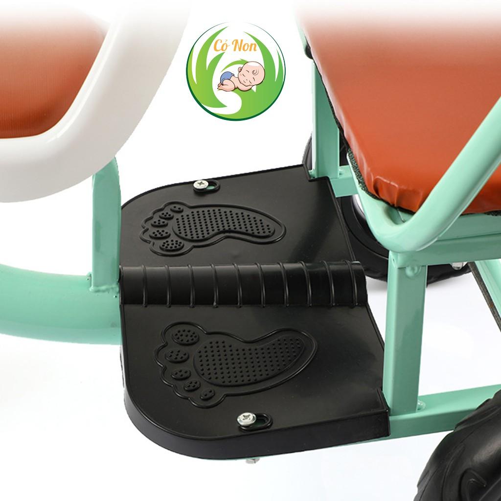 Xe đạp xích lô 3 bánh cho bé yên bọc da cao cấp