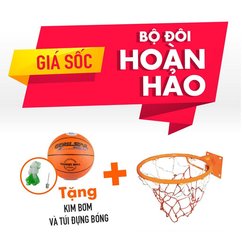 Combo Khung Vành bóng rổ + quả bóng rổ Prostar cao cấp đủ kích cỡ + quả bóng rổ số 3,5,6,7 vành bóng rổ