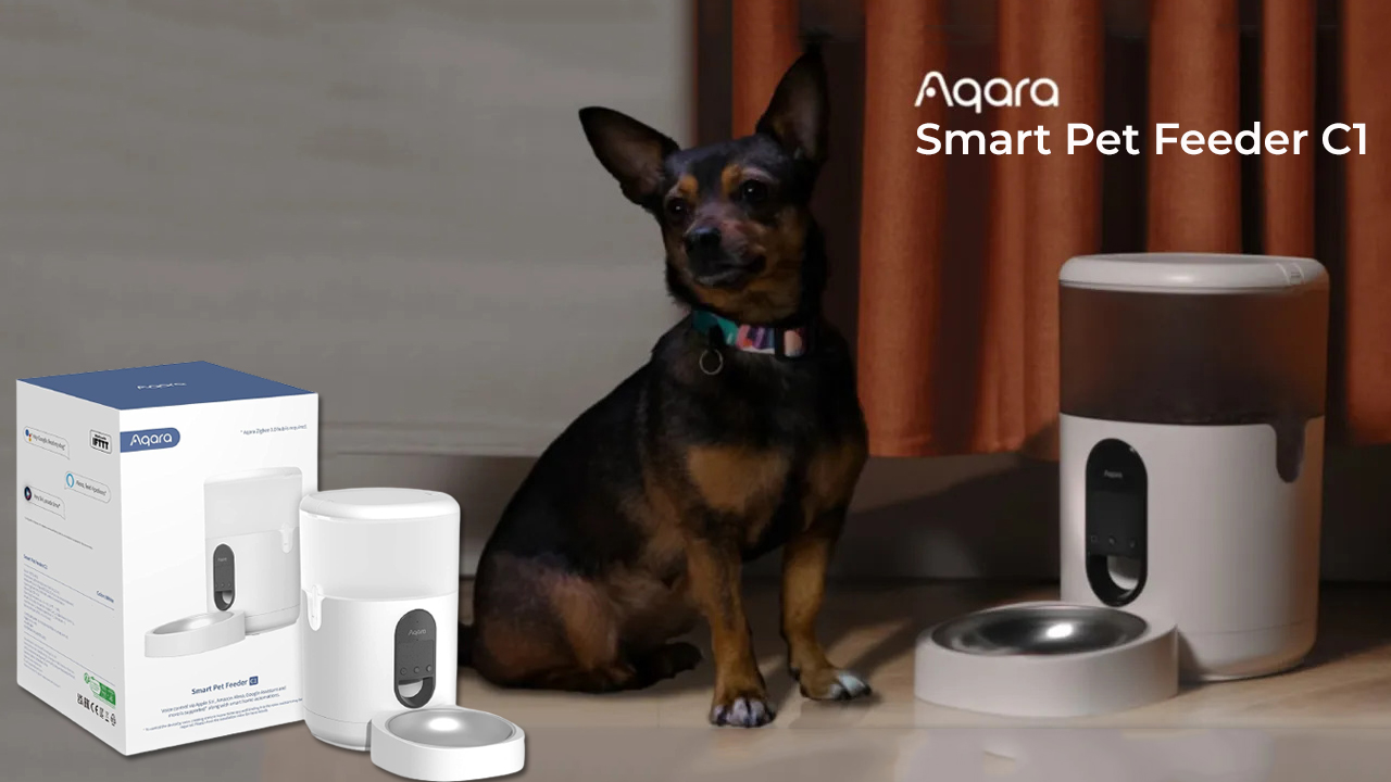 Máy cho thú cưng ăn tự động Aqara Smart Pet Feeder C1, bản Quốc tế, hàng chính hãng