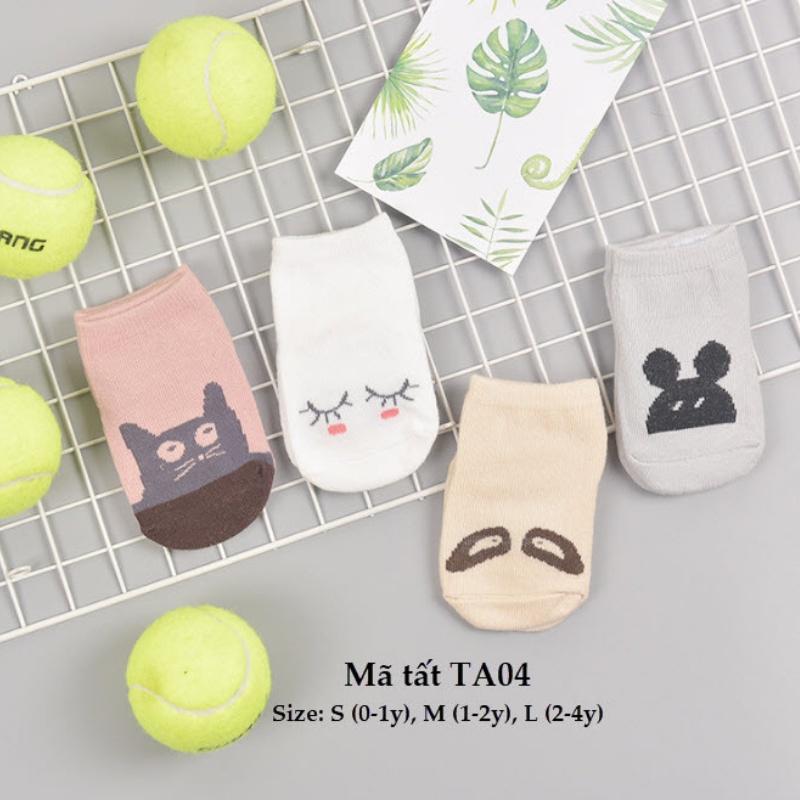 Tất hình thú cho bé trai bé gái sơ sinh và 1 đến 4 tuổi cotton mềm co giãn đáng yêu TA04