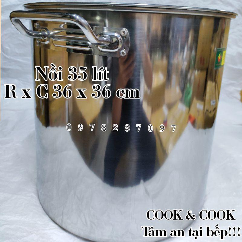 Nồi súp inox 30, 35 lít đáy từ size 36 nồi hầm xương, nồi luộc gà, nồi luộc bánh chưng, nồi phở