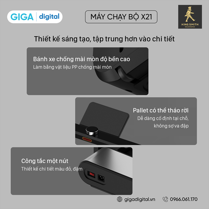 Máy chạy bộ thông minh Kingsmith X21 Bản Quốc Tế - TRX21F Hàng Chính Hãng