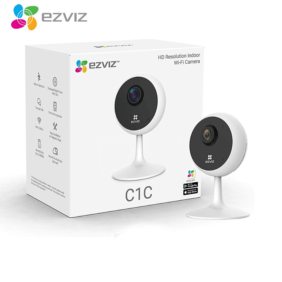 Trọn bộ Camera Ip Wifi Ezviz Cube C1C Full HD 1080P Và Thẻ Nhớ HIKVISION 32GB - Hàng Chính Hãng