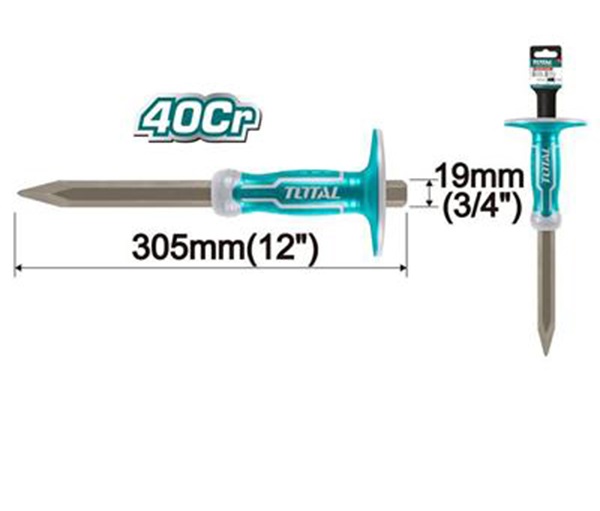 Đục bê tông  nhọn 4mm total THT4421219