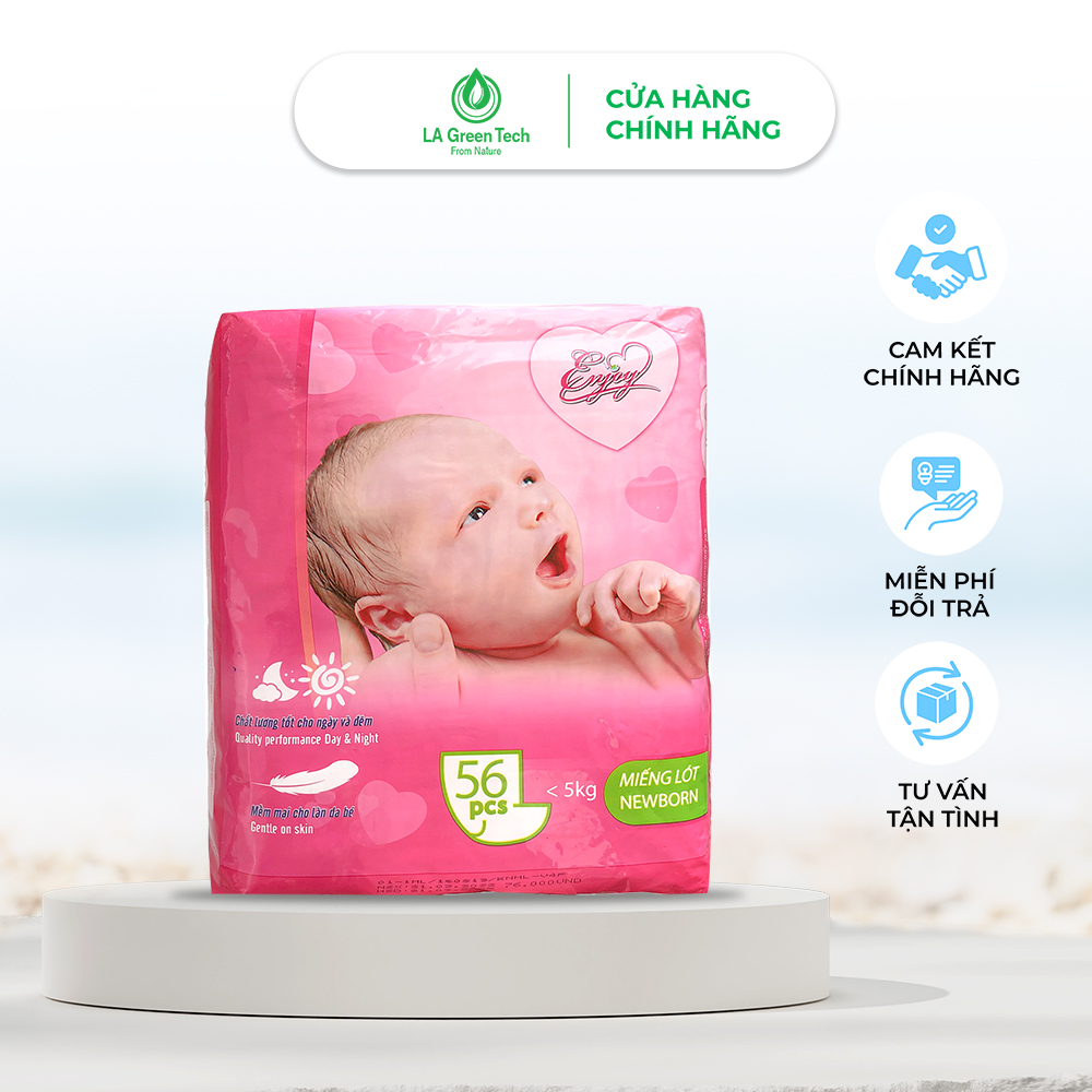 Miếng lót em bé ENJOY Cao Cấp ngày và đêm cho bé từ 3-5kg, mềm mại, thấm hút, chuẩn chất lượng Châu Âu