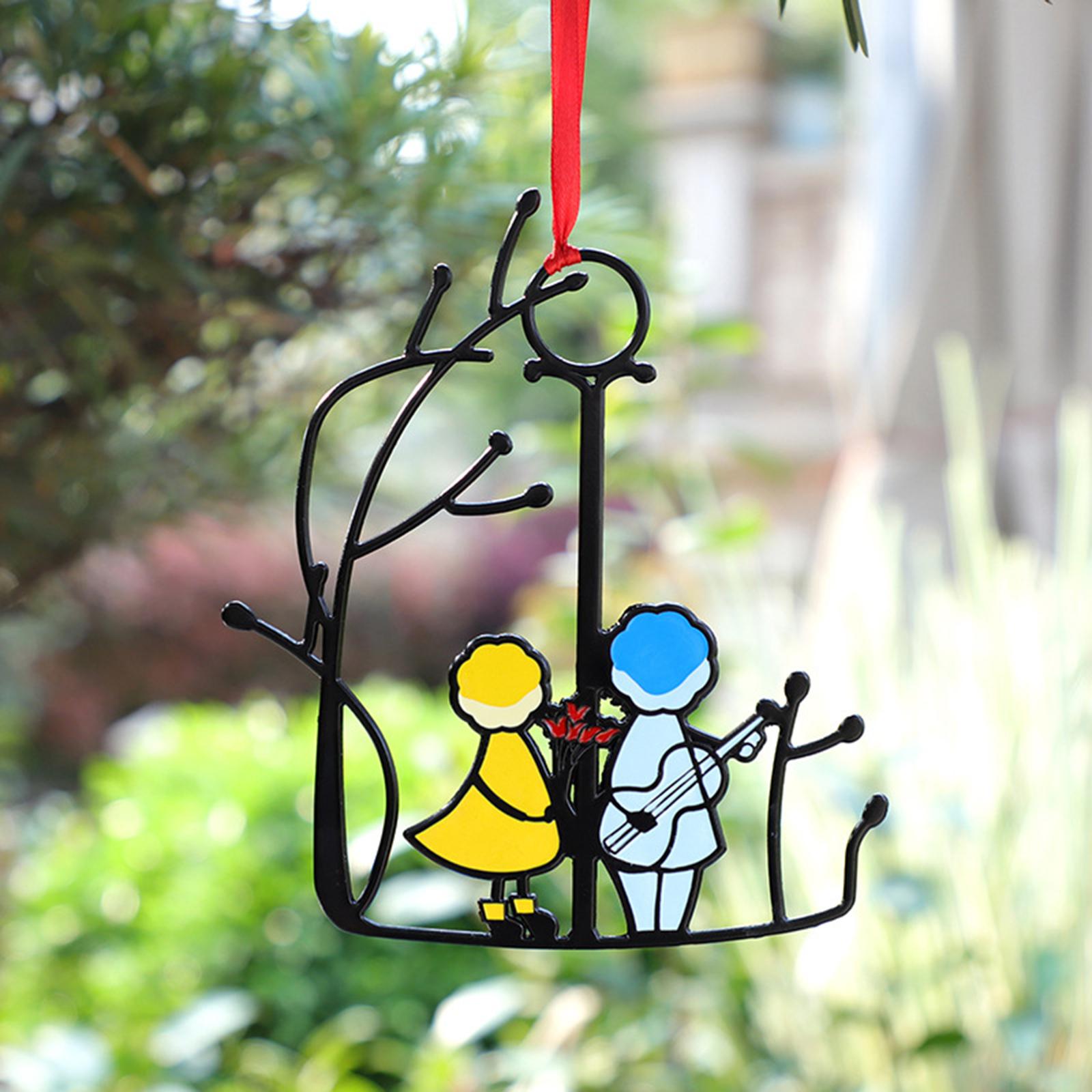 Suncatcher with Love Window Panel Pendant Hanging Decor