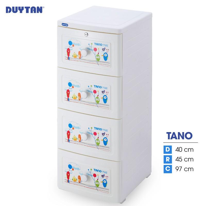 Tủ nhựa DUY TÂN Tano 4 ngăn nhỏ gọn  bánh xe  tiện lợi di chuyển