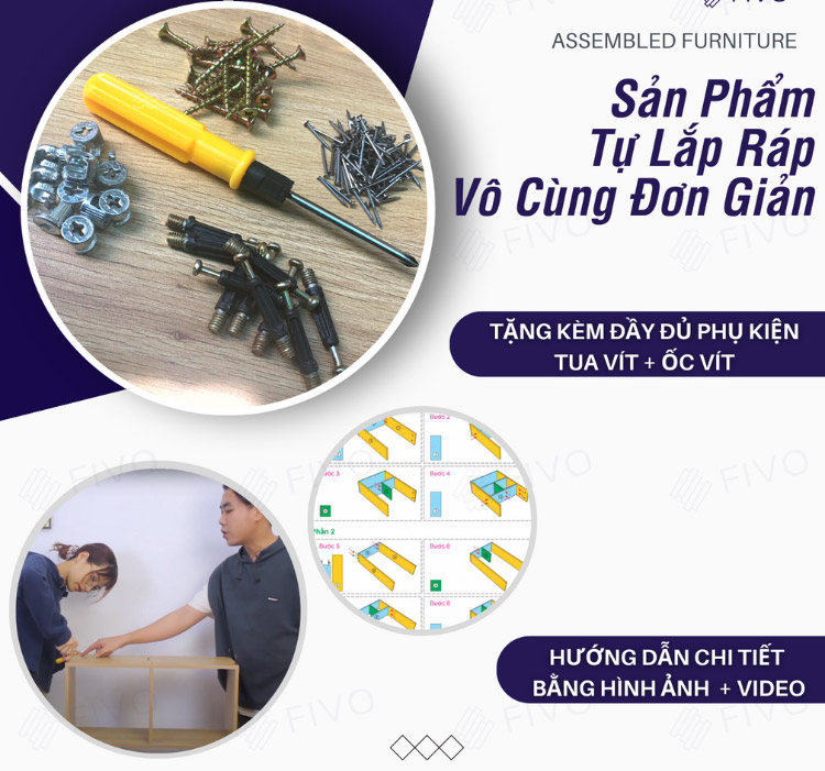 Kệ Sách Tổ Ong Gỗ MDF FIVO FB01 Màu Trắng Sáng Tạo Đa Công Dụng Dễ Lắp Ráp