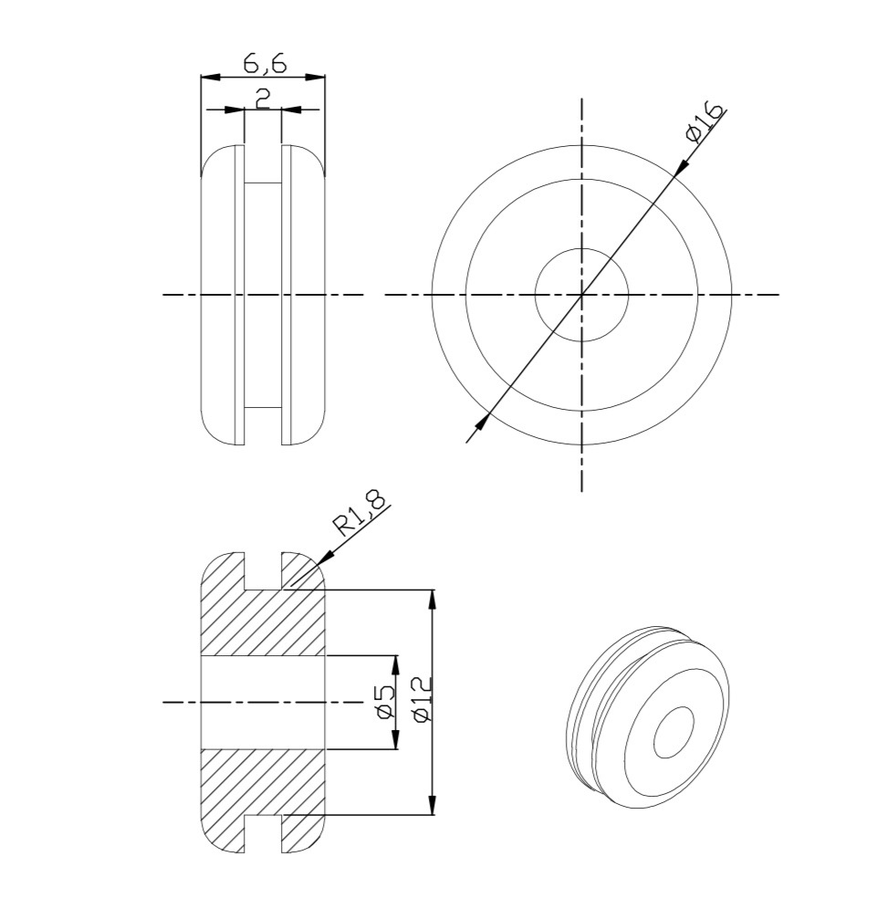 COMBO 100 Vòng Đệm Cao Su Màu Đen Hàng Loại Tốt Kích Thước 16 x 12 x 5mm