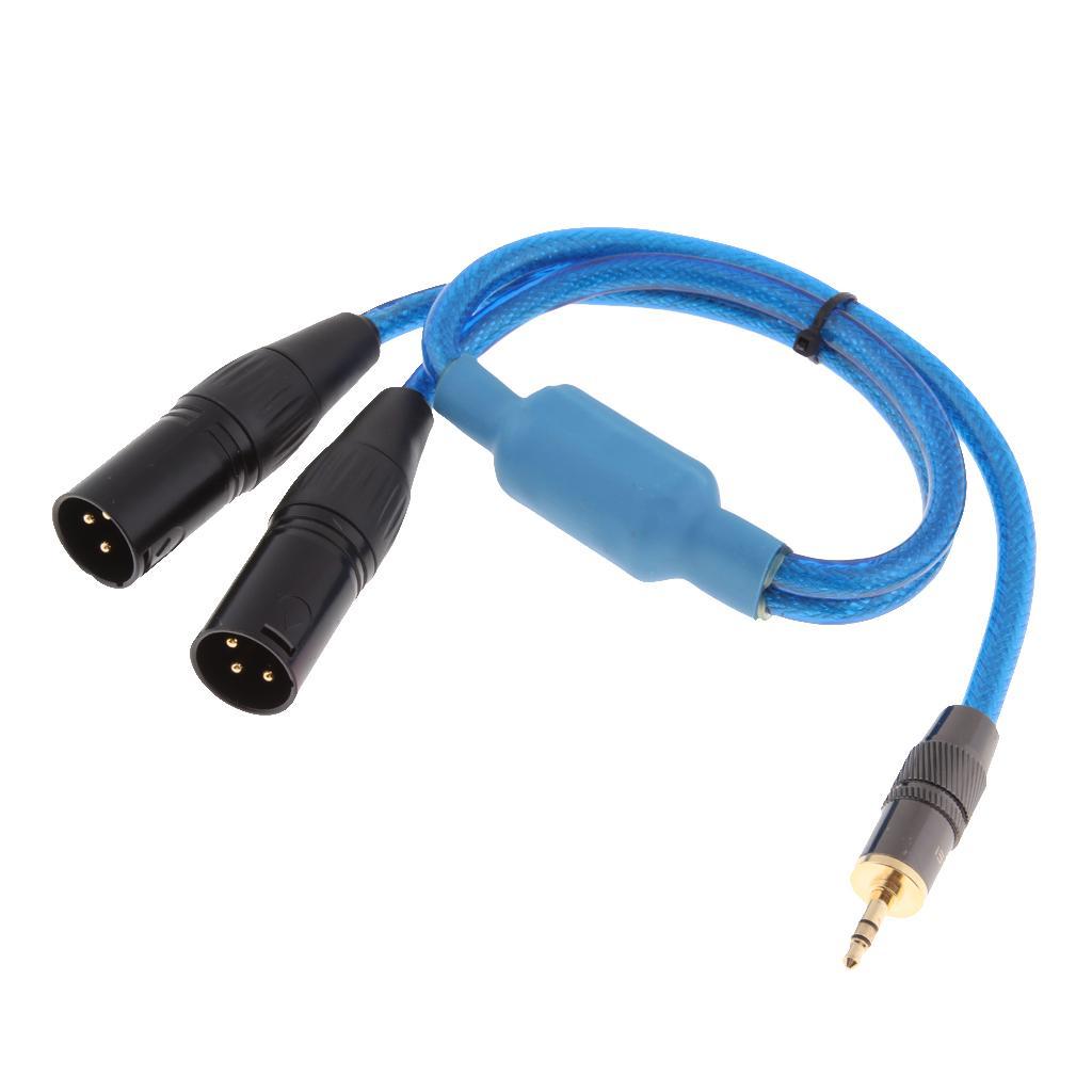 2Pieces 1/8 Inch to Dual XLR Stereo Splitter Cable - Male