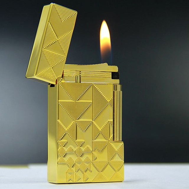 Vỏ Hột Quẹt Bật Lửa Gas Đá Upon D57V Thiết Kế Họa Tiết Hình Khối Độc Đáo - Dùng Gas Đá Cao Cấp