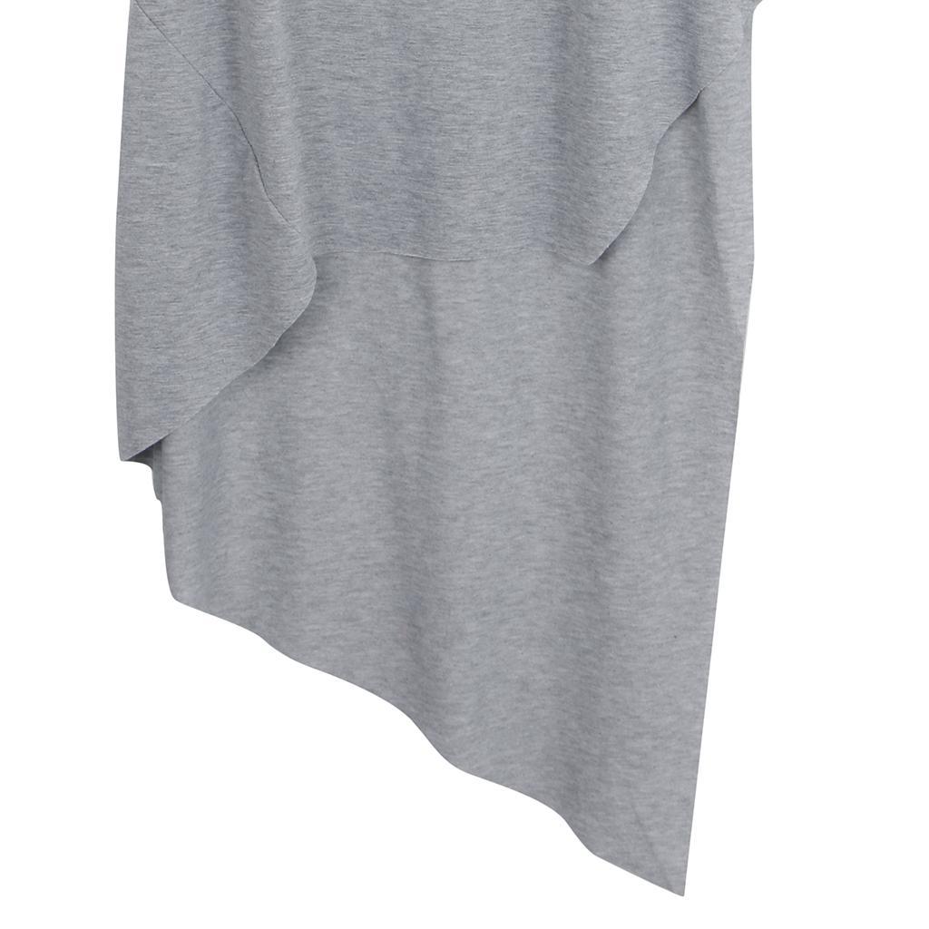 Women's Fashion Tunic Tops Irregular Hem Casual Long Sleeve Blouse T-shirt