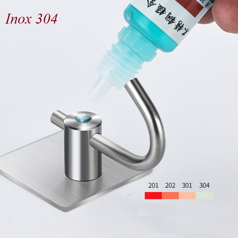 Móc dán tường treo đồ Inox 304 lưỡi câu Latimax MD01 cao cấp - Tặng kèm Keo dán chuyên dụng siêu chịu lực