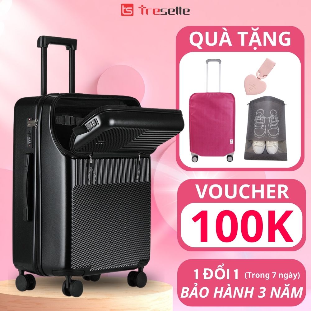 BFQ2ST500KTL: giảm 8% cho đơn từ 500K Vali kéo Cao Cấp nhập khẩu Hàn Quốc Tresette 6015 Có Ngăn Đựng Latop, Cổng sạc USB CAO CẤP
