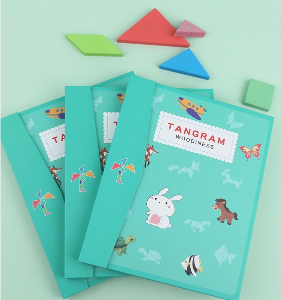 ĐỒ CHƠI XẾP HÌNH GỖ TƯ DUY TANGRAM 7 MẢNH ĐỒ CHƠI GỖ THÔNG MINH