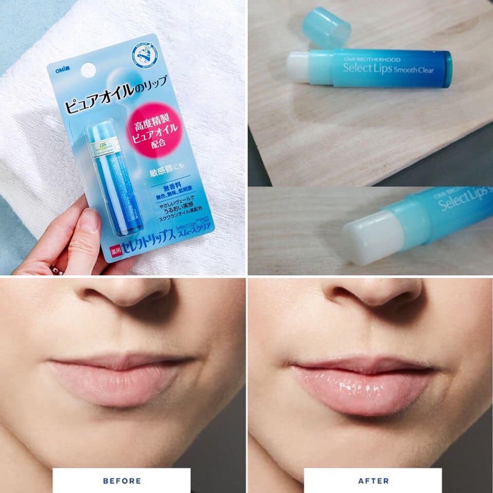 Son Dưỡng Mịn Môi Omi Menturm Select Lips Smooth Clear 5.3g