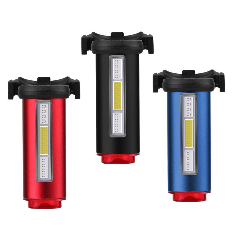 Đèn LED dành cho xe đạp Đèn sau xe đạp 3 màu USB LED có thể sạc lại Đèn sau xe đạp Đèn pin cảnh báo an toàn Đi xe đạp