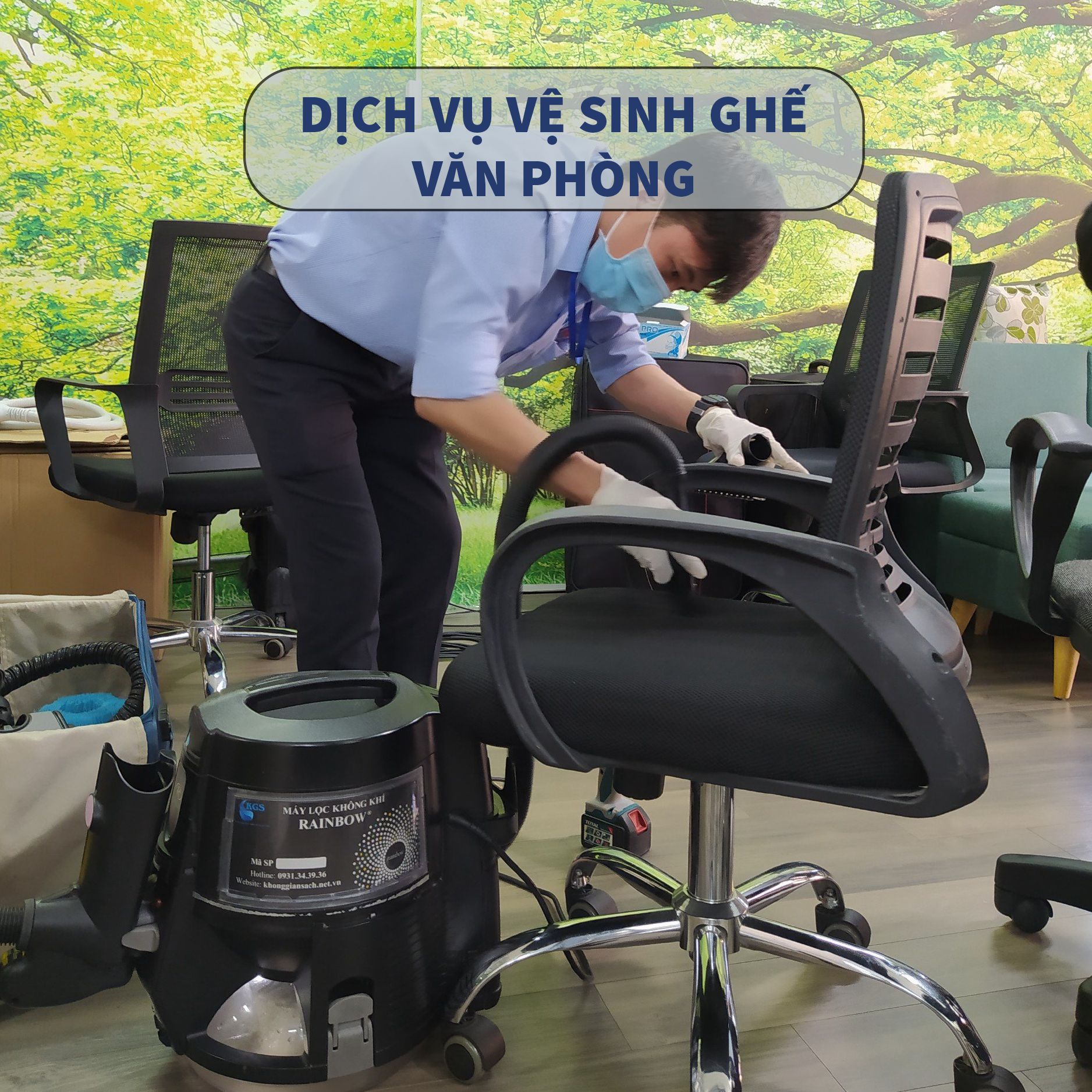 Không Gian Sạch - Dịch Vụ Vệ Sinh Ghế - Tổng đài 18006248
