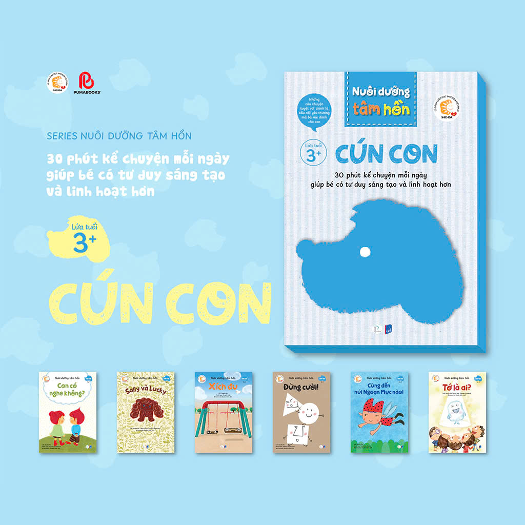 Sách - Nuôi Dưỡng Tâm Hồn - Bộ Cún Con 6 cuốn - Dành cho trẻ từ 3 tuổi - Puma Books