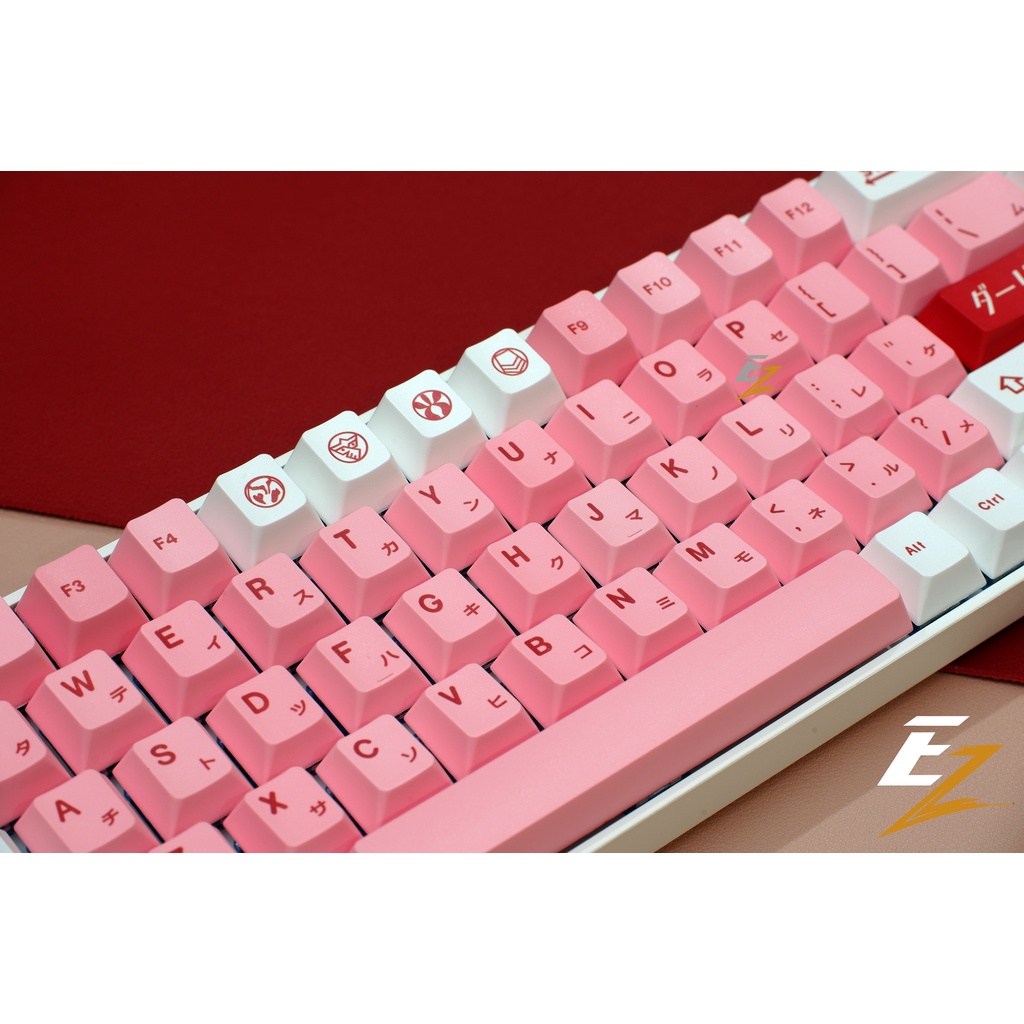 Keycap Cho Bàn Phím Darling Hồng Cherry Profile Thick PBT 125 Phím