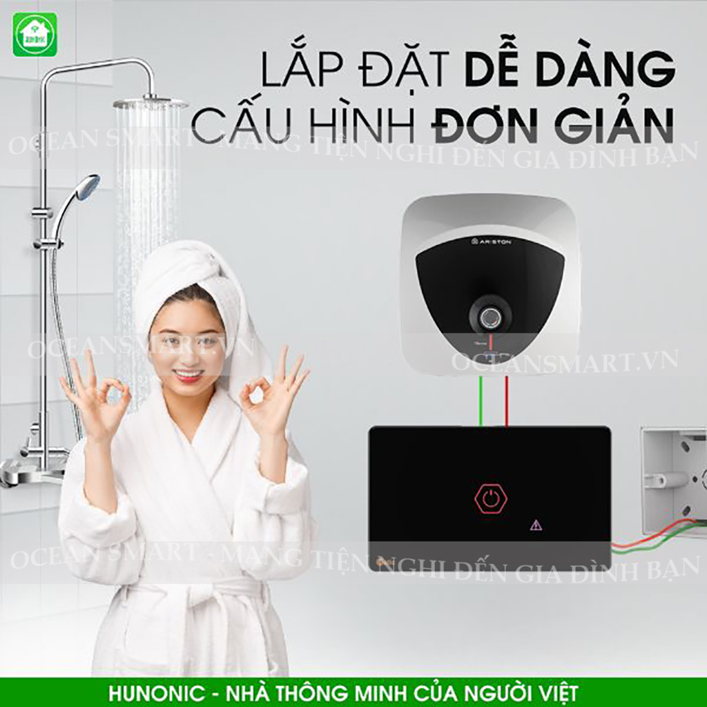 Công Tắc Chống Giật Bình Nóng Lạnh Thông Minh Premium - CTCG-PRE