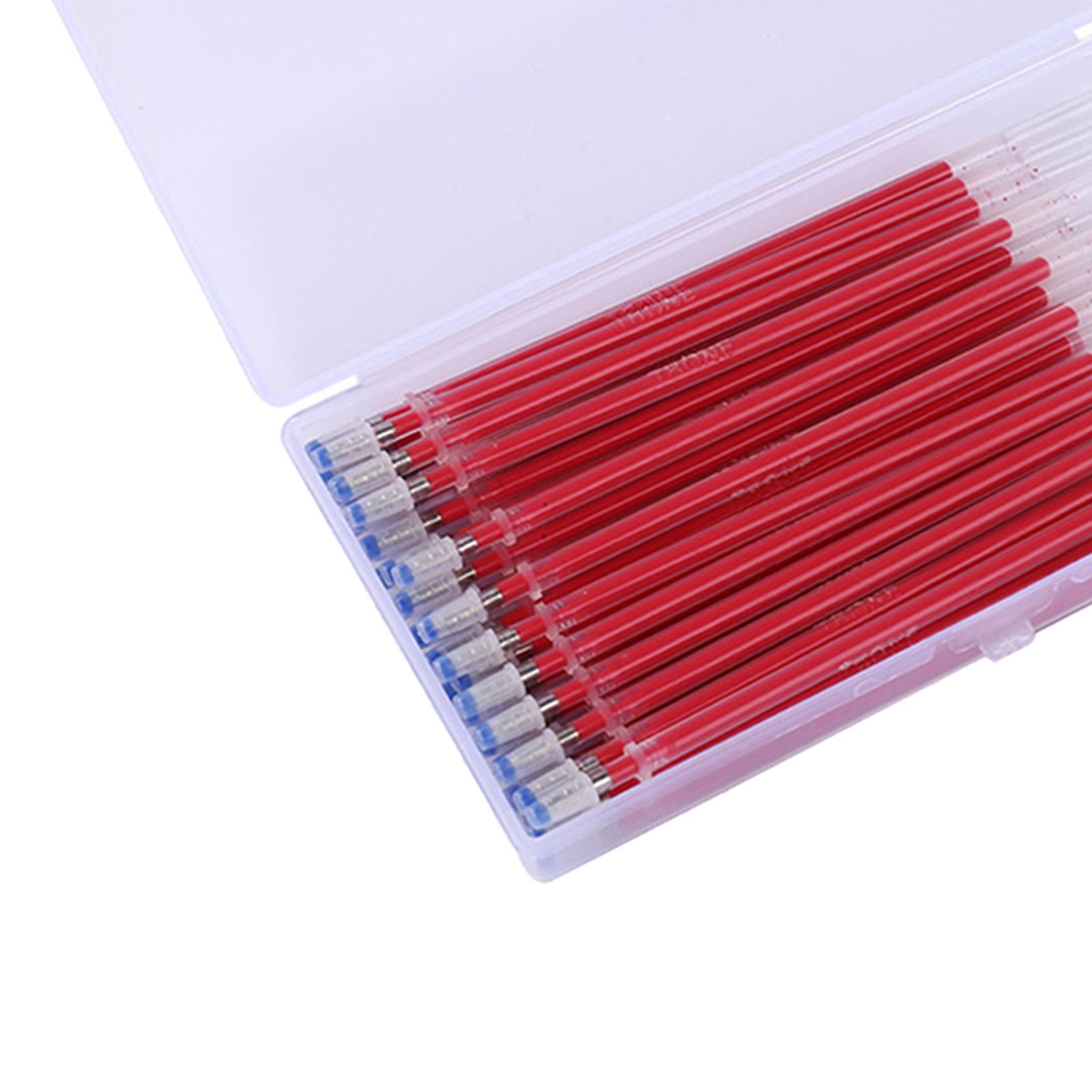 80Pcs Disappearing Heat Erasable Ink Fabric Marker Pen Refills for Tailors Chalk Gel Pens Sewing Tools Accessories