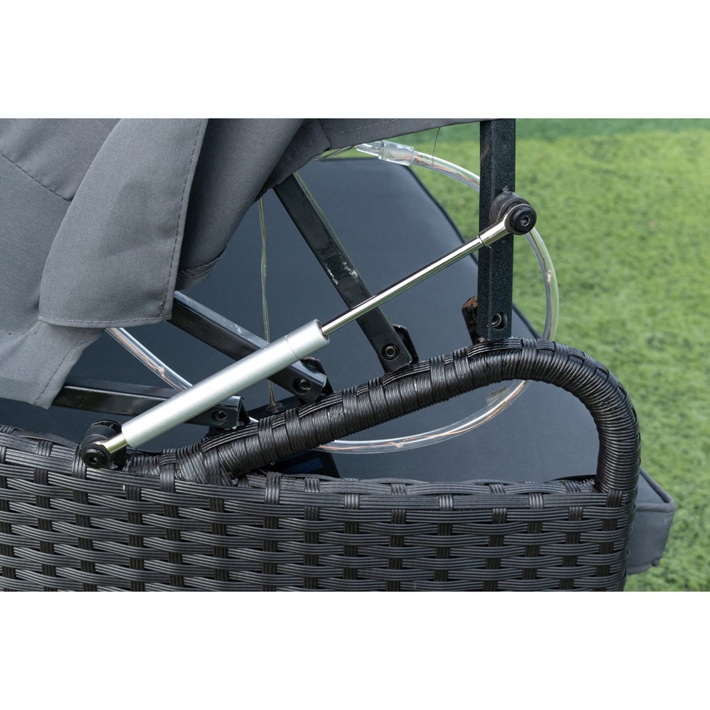 WEGO BỘ SOFA MÂY NHỰA NGOÀI TRỜI/ BỘ BÀN GHẾ SOFA SÂN VƯỜN 6 CHỖ NGỒI CÓ GẮN ĐÈN LED//Outdoor Furniture Rattan Chair Sofa Set Balcony Table Garden 6 seater