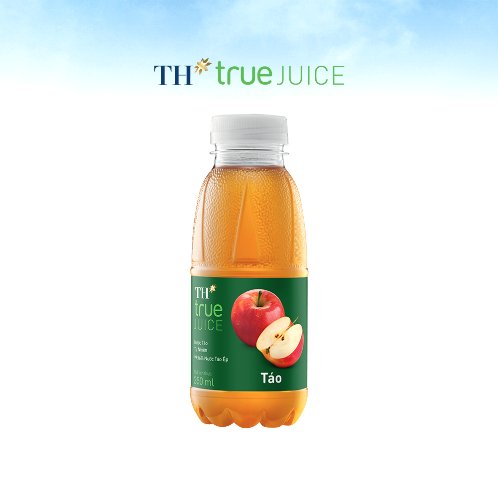 Thùng 24 chai nước táo tự nhiên TH True Juice 350ml (350ml x 24)