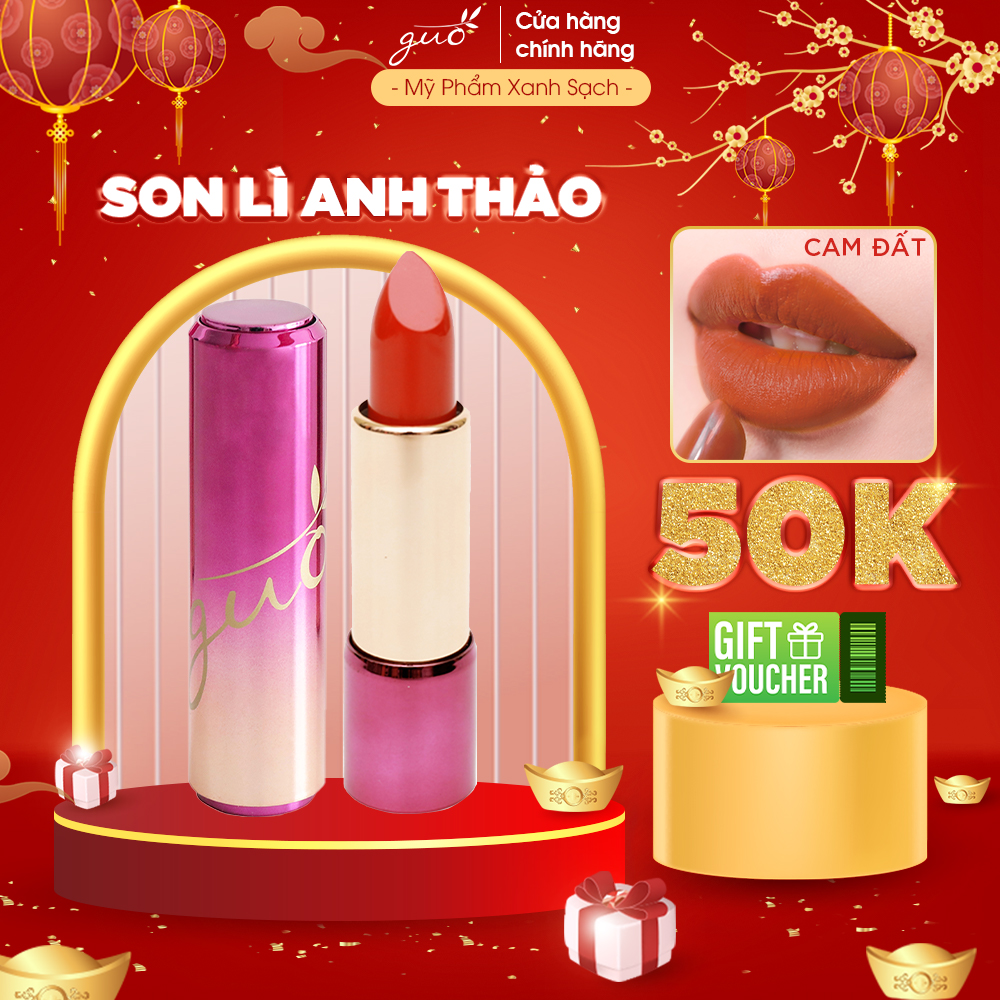 Son Lì Anh Thảo Cam Nâu Đất GUO - True Matte Lipstick 5gr