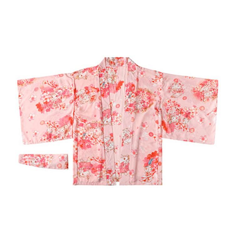 Váy ngủ kimono quyến rũ áo choàng ngủ hoa với màu hồng ngọt ngào