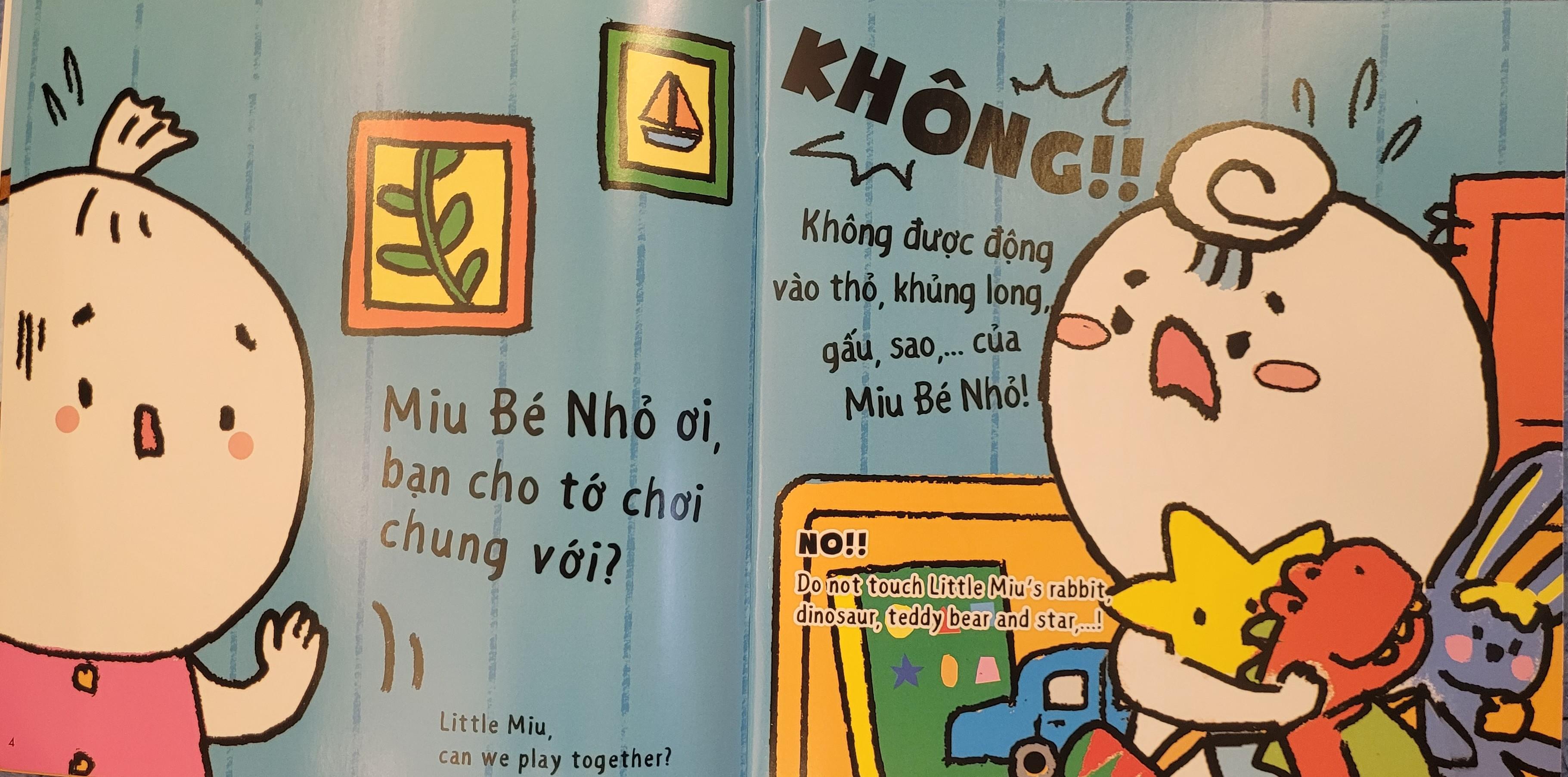 Sách Ehon Miu Bé Nhỏ Phần 2 Song Ngữ - Đừng Ích Kỷ Nhé