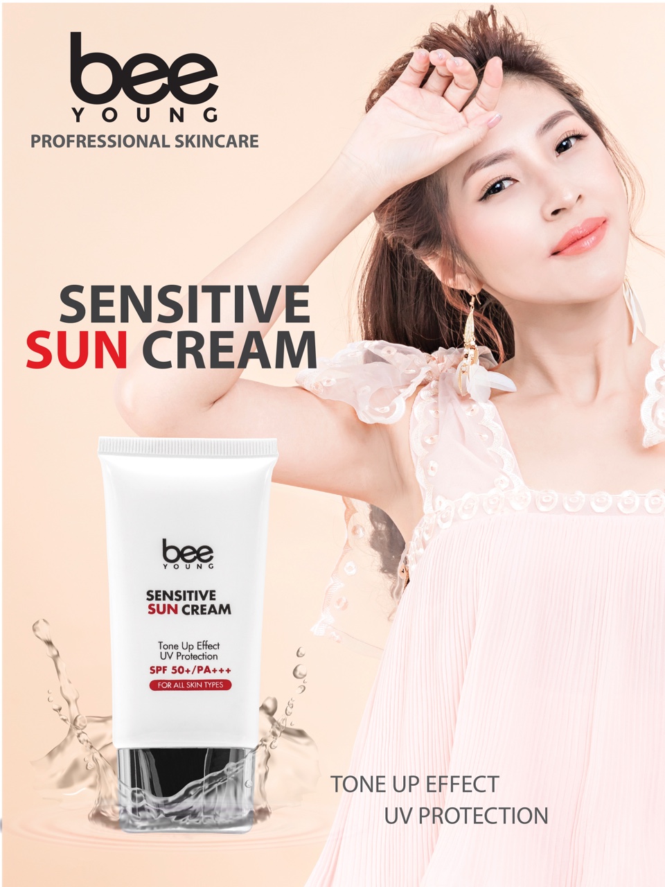 Kem Chống Nắng Dưỡng Trắng Sensitive Sun Cream Bee Young