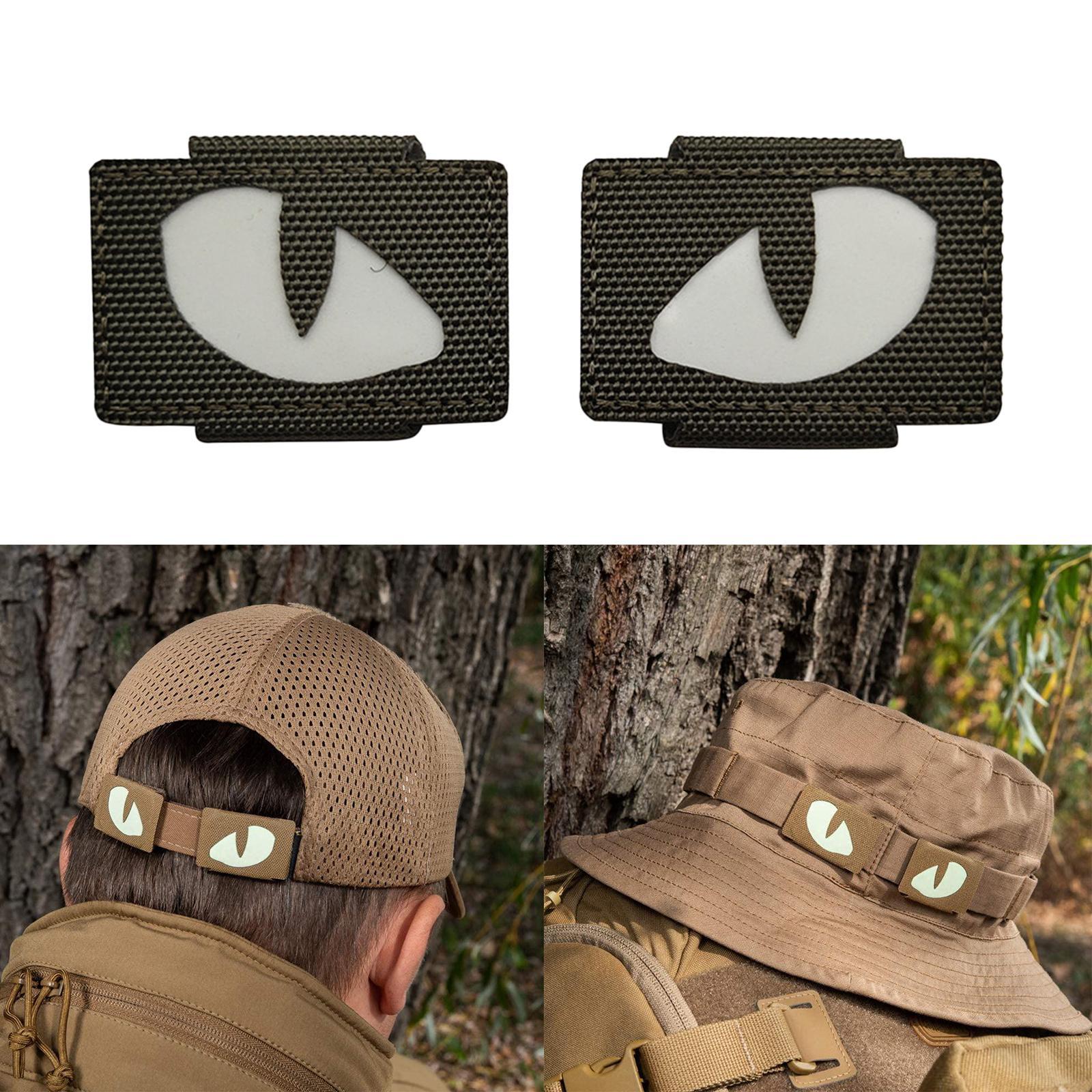 3 Pair Glow in The Dark Eyes Patch, Tactical Appliques Badges Green